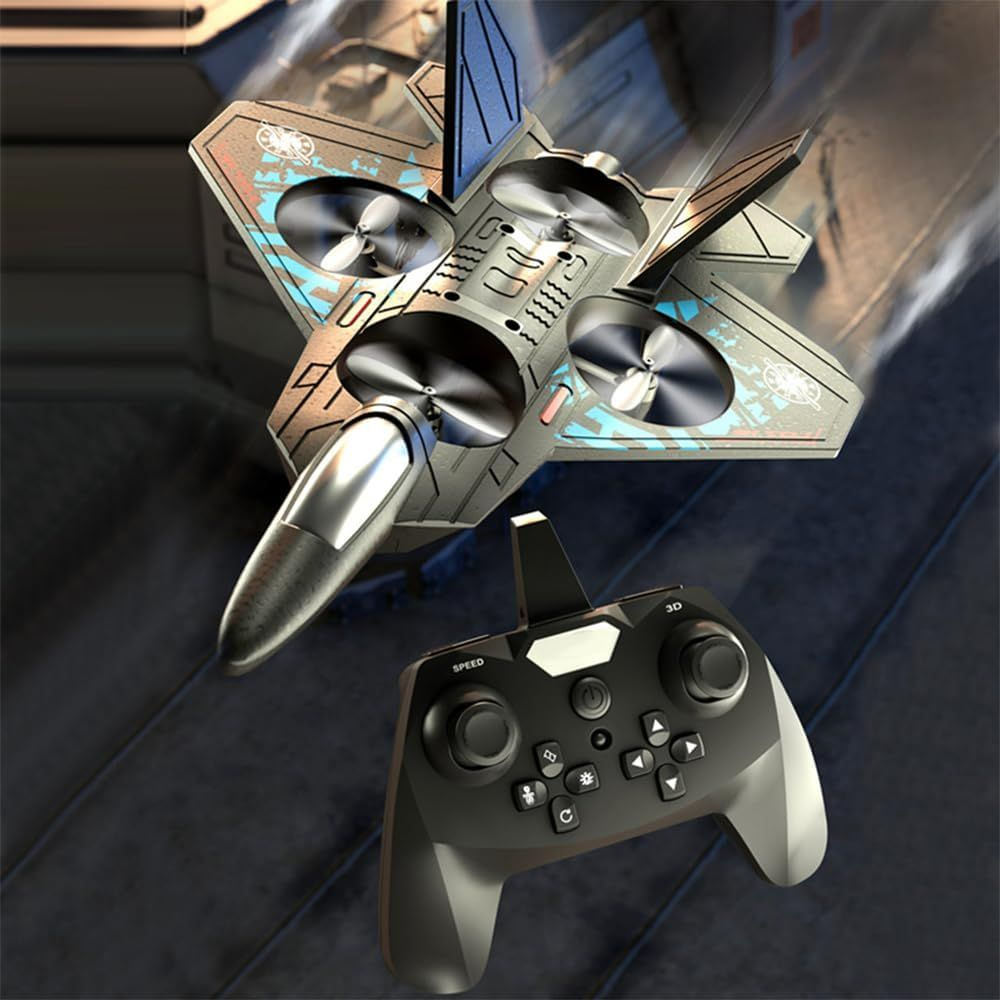 TAK TAK RC Fighter Jet Drone Toy with Remote Control