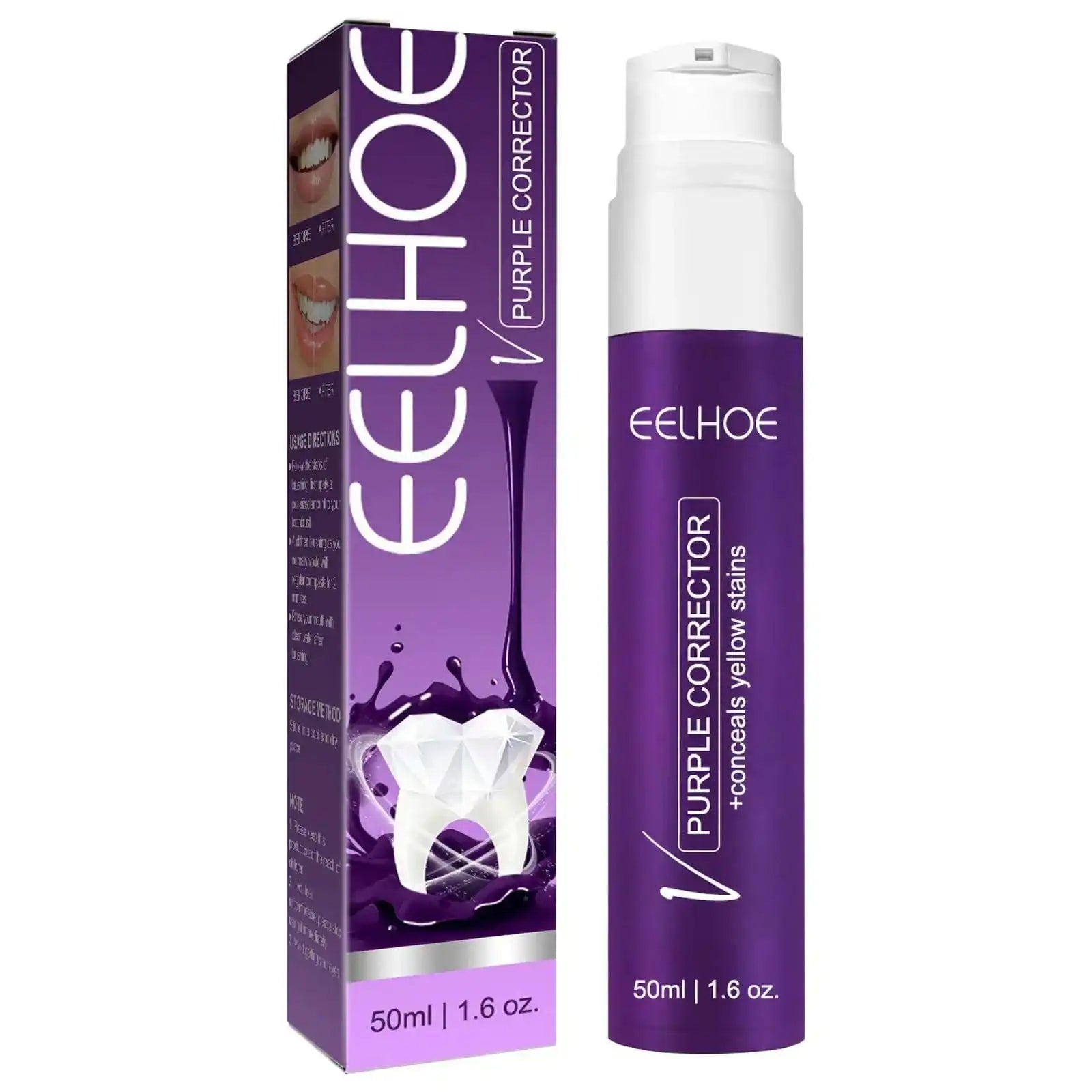 ELHO Teeth Whitening Toothpaste for Removing Yellow Stains - 50 ml